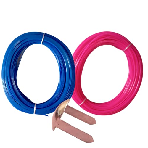 Image of ADW CRAFT'S Plastic Wire for Basket Making(2 Colours Best Combo|Plastic Koodai wire|Glass Wire For Basket Making|Koodai Wire Roll|Plastic Wire For Koodai (200 Grms, Royal Blue+Pink, 1)