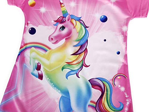 WonderBabe Meninas Arco-Íris Unicórnio Pijamas infantis Desenhos Animados Impressão Nightgowns Crian