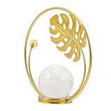 Decorazione del soggiorno: la base di supporto progettata da monstera decorativa consente alla sfera di cristallo di essere posizionata saldamente sul desktop e non cadrà facilmente, sfera di cristallo