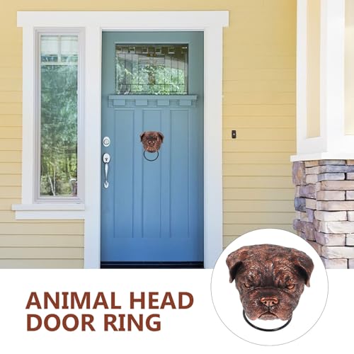 Aldaba de puerta de perro para dar un toque rustico y acogedor a tu hogar 8