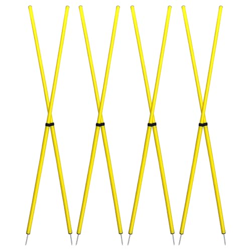 BlueDot Trading Soccer Agility Training Poles Adjustable Telescopic 3ft-6ft (8pc), Speed & Agility Poles for Soccer Training, Outdoor Game, Exercise Training, Football, Sport Training Equipment