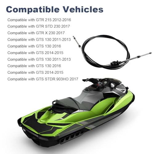 zayody Steering Cable Compatible with Seadoo GTI GTR GTS GTX RXP RXP-X RXT RXT-X WAKE 2002-2017 Replacement for 277001438 277001555 277001578