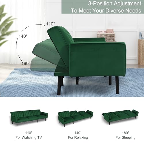 Duraspace X200025GREEN-ABC Sectional Couch, Convertible Sofa With Adjustable Backrest thumb #2
