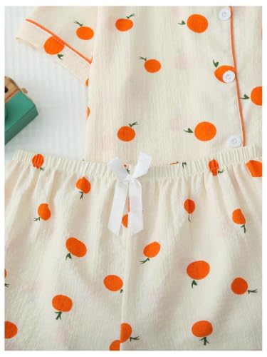 Image of Verdusa Pajamas For Women Set 2 Piece Summer Pajama Sets Cute Pjs Lounge Matching Button Shirt with Shorts