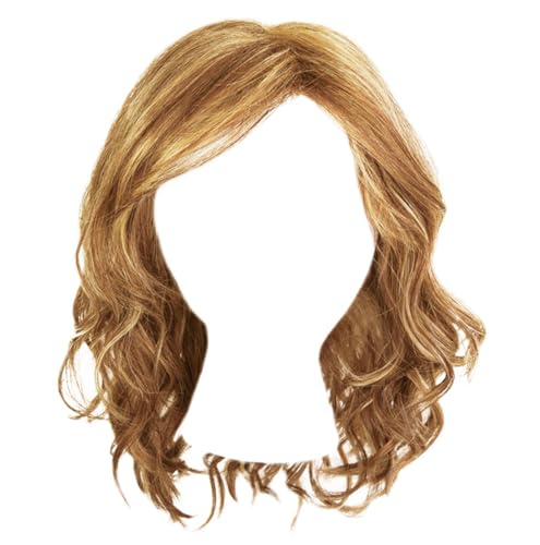 GABOR Fancy Chic Mid-Lenth Layered Tousled Bob Wig by Hairuwear, Average Cap - Medium Blonde
