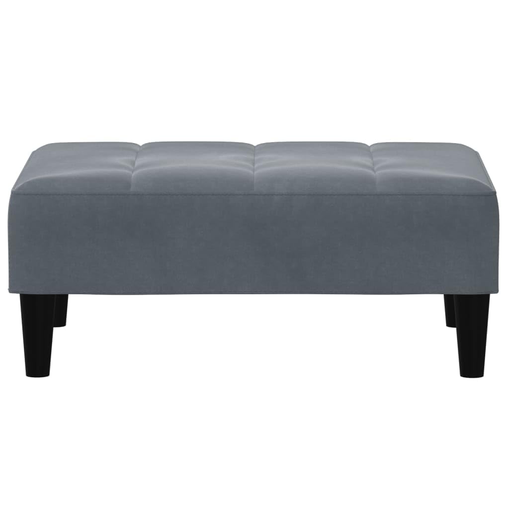 vidaXL Reposapiés de Terciopelo Gris Oscuro 77x55x31 cm