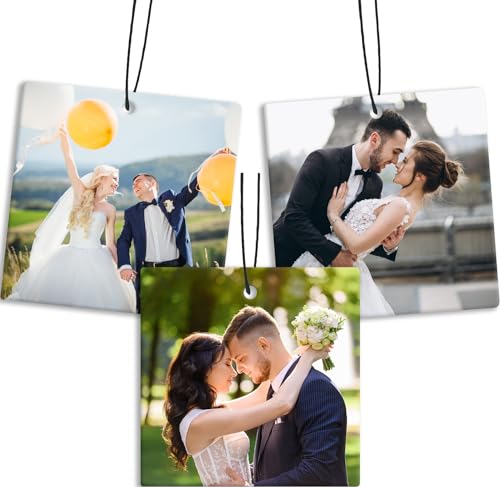 Image of Custom Air Freshener for Car, Personalized Air Fresheners, Custom Double Sided photo Air Freshener, for Wardrobe,Bathroom and Hanging Ornaments (square)