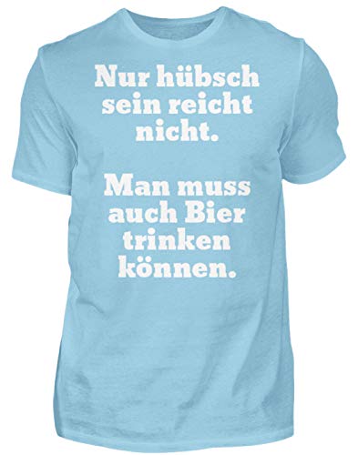T-Shirt Bière Haut de Gamme Bleu L - Finition Premium pour Homme Élégant