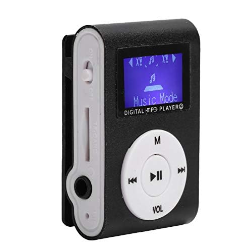 MP3 Player, Portable Music Player with Back Clip and LCD Screen for Walking Running, Supports Memory Card up to 32GB (Black)
