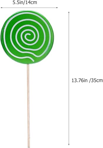 Miniatura 6 de HOMSFOU 2 piezas de accesorios de piruleta grandes adornos de dulces falsos accesorios de fotos accesorios de Navidad accesorios de carnaval cosplay