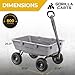 Gorilla Carts Heavy-Duty Poly Dump Cart, 5 Cu Ft Tub, 800 lb Haul Capacity, Gray – Towable Utility Wagon with Quick-Release Dumping & Pneumatic Tires for Yard, Landscaping and Gardening