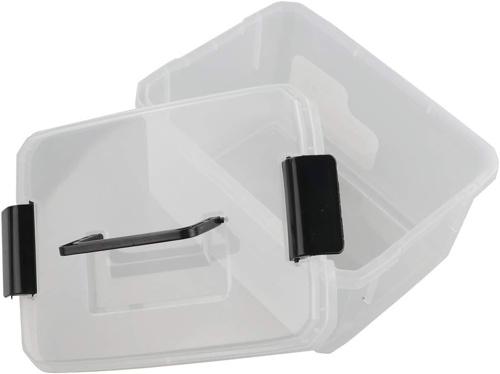 4.5 L Plastic Storage Box, Clear Latch Box, 4-Pack