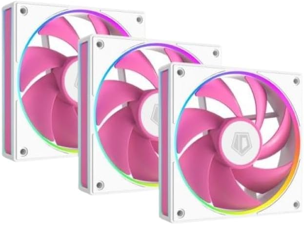 ID COOLING AF 127 ピンク シングル パック ARGB 温度制御プロフェッショナル水冷エアラジエーター ファン(AF