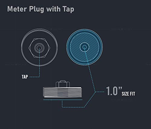 Image of Midline Valve HNQU1201-5 Meter Plug with Tap 1'' MIP Black Steel (5 Pack)