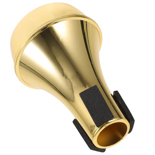 Mikikit Abs Kleiner Trompetendämpfer Übungsdämpfer Trompetenzubehör Kompakt Leicht für Leises Golden