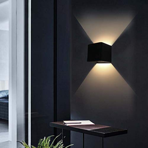Ralbay Led Modern Black Indoor Wall Sconce 2-Pack 10W Modern Led Aluminum Wall Mounted Light Fixture Lamps Up And Down Wall Sconce For Indoor Living Room Bedroom Hallway (Warm White Light, 3000K) #TOP2