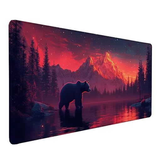 Tapis de souris XXL rouge 1500x800mm, idée cadeau femme et passionnés de PC