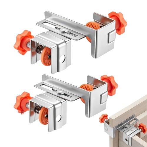 Plantilla de montaje ajustable de cajones con dos clips de acero para cocina 2