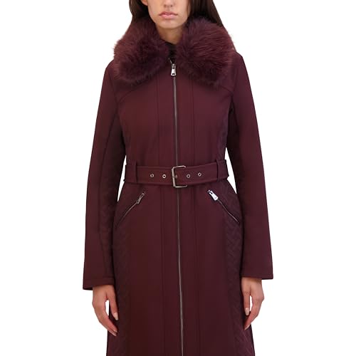 Kenneth Cole Women's Soft Shell Rain Coat with Exposed Zip Detail2