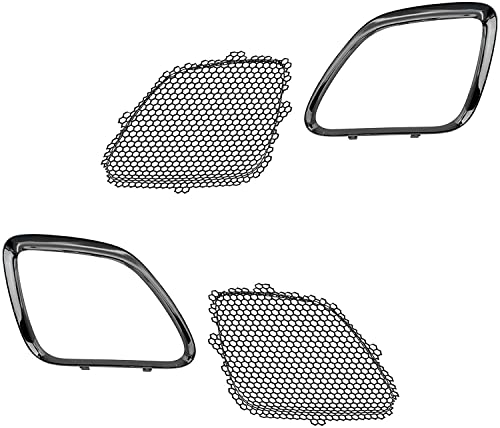 Image of DAT AUTO PARTS Front Mesh Grille and Chrome Trim Ring Insert 4 Piece Set Fits 2005-2009 Pontiac G6 Sedan Coupe Convertible, Except 2009 CTF Package and GXP, GM1200539