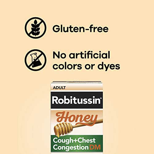 Robitussin Maximum Strength Honey Cough + Chest Congestion Dm, Cough Medicine For Cough And Chest Congestion Relief Made With Real Honey For Flavor - 8 Fl Oz Bottle #TOP6