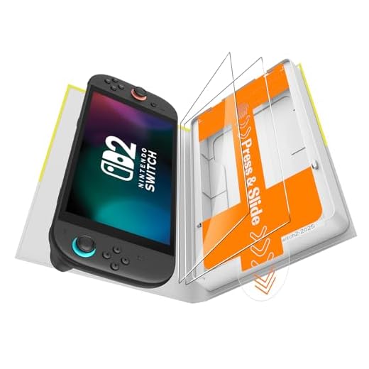 SPARIN 2-Pack Screen Protector for Nintendo Switch 2 2025 [7.9 inch] with Easy Application Tray, HD Clear Tempered Glass Film, Anti-Scratch, Quick Response, Compatible with Switch 2 Console