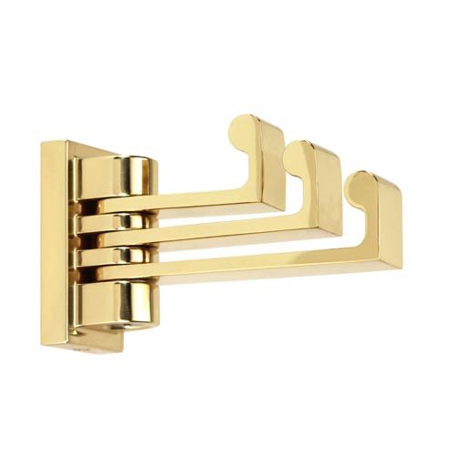 Alno Inc Luna Swivel Wall Mounted Robe Hook Finish: Unlacquered Brass