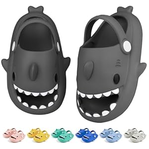 Kids Shark Cloud Slides | Toddler Boys Girls Shower Slippers | Boys Girls Cute Cartoon Fish Flip Flops | Beach Pool Home Sandals | Quick Dry Non-Slip
