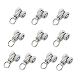  Rodillos Riel de Cortina Rieles de Cortina Poleas Riel Cortina Accesorios Rieles Cortina de Techo 10 Piezas Polea Utilizado para Cortinas de Sala de Estar, Cortinas de Dormitorio, Cortinas de Baño