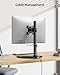 MOUNTUP Single Monitor Stands, Freestanding VESA Monitor Desk Mount fits 13'' to 32'' Computer Screen with Height Adjustable, Swivel, Tilt, Rotation, Holds up to 17.6 lbs, VESA 75x75/100x100 MU0023