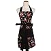 Produktbild HHTC Kinder Erwachsene Schürze Baumwolle Druck Niedliche Schürzen mit Taschen-Hausarbeit Grill DIY Malerei Blume Trägerkleid Küche Arbeit Schürzen Schutzanzug Lätzchen Reinigungs Overalls Schutzanzug