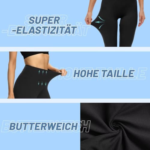 Nahaufnahme der Nähte und Verarbeitung der TNNZEET 7/8 Leggins im 3er Set. - Detailansicht von TNNZEET 3er Packs Capri...