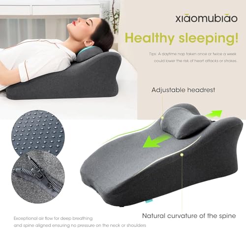 Back Pillow Wedge,bed pillow rest for bed sitting up adult memory foam Pillow,Back and Leg Pain Relief Acid Reflux, Back Support Reading Pillow Adult For use on beds and sofas Sleeping, Anti Snoring