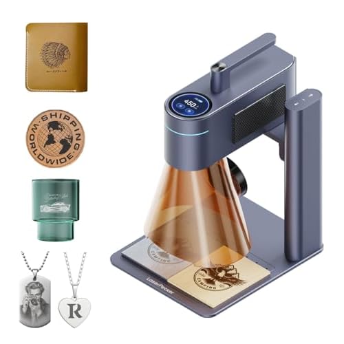 LaserPecker LP4 Laser Engraving Machine (Basic), 2W IR + 10W Diode Dual Laser Engraver 4000mm/s Ultra-Fast Speed Multi-Angle Engraving for Almost All Materials
