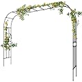 BUKLIYN Garden Arch Trellis - Length: 126in, Height: 94.5in Garden Arch Arbor Trellis for Climbing Plants Outdoor - Garden Arch for Lawn, Party, Ceremony Wedding Decoration