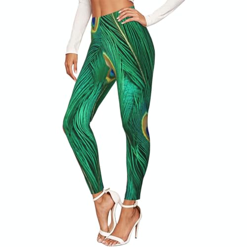 Leggings elásticos para mujer EdsfFehs para yoga y paseo verde