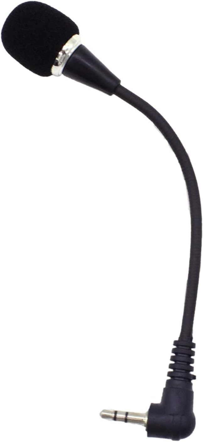 Mini Microphone Mini Notebook Mic 3.5 mm Socket Notebook Microphone, Compatible for PC Laptop Notebook (1 Piece/Black)