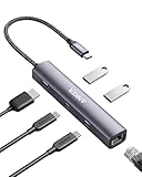 Anker PowerExpand 6-in-1 Ethernet Adapter, PD USB C Hub, 65 PD, 4K HDMI, 1Gbps Ethernet, Daten, 2...