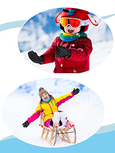 Image of Geyoga 4 Pairs Winter Kids Ski Gloves Boys Girls Windproof Waterproof Warm Snow Gloves for Children Toddler Snowboard