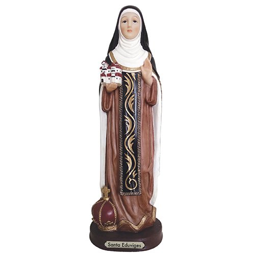 Estatua Santa Eduviges 8.5 pulgadas miniatura 2