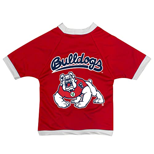 NCAA Fresno State Bulldogs Athletic Mesh Dog Jersey, X-Large