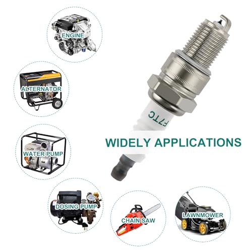 VooGenzek 2 Stücke F7TC Zündkerze, Zündkerzen F6TC / F7TC Ersatz, Rasenmäher Zündkerzen Ersatzteil, für GX120 GX200 GX240 Go Kart Minibike Tillage Polishing Machine 168F