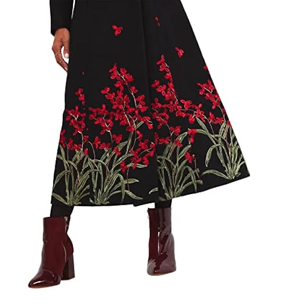 Joe Browns Abrigo Bordado de Rosas Florales de Piel Sintética Mujer