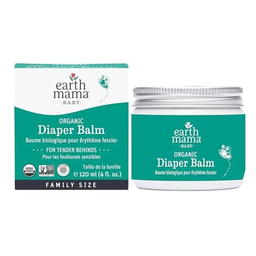 Earth Mama Organic Diaper Balm Economy Family Size | EWG Verified, Gentle Multitasking Cream for Sensitive Skin, 4-Fluid Ounce