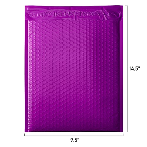 Metronic Bubble Mailers 10.5X16" 25 Pack, Violet Large Padded Envelopes,Waterproof,Cushioning Self Seal Adhesive Padded Mailers For Shipping Clothing,Photos, Magazine, Books,Documents Bulk #5 #TOP1