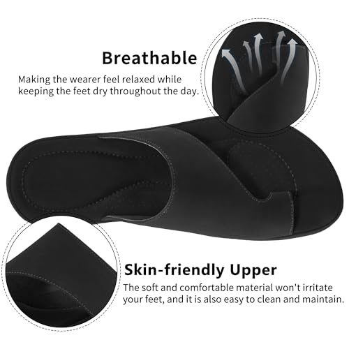Image of Reimferce Summer Flat Sandals for Women: Comfortable Walking Dressy Slides for 2026 - Ladies Orthopedic Casual Shoes Indoor Outdoor