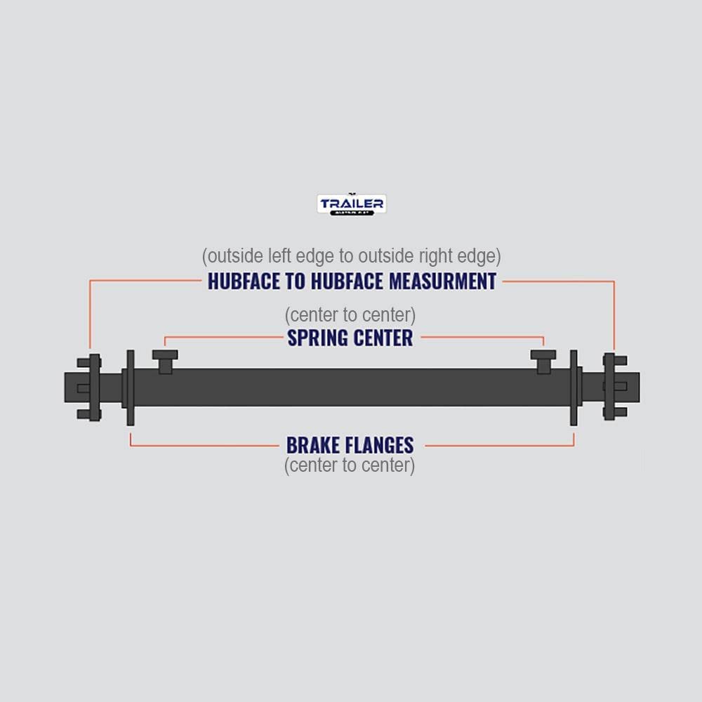 3.5k-3500 Lb Capacity Trailer Axle Beam Only-Utility/RV/Boat (89"Hubface-74"Spring Center) : Automotive