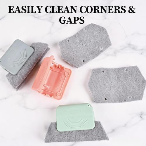 Magic Window Track Cleaner, 2025 Upgraded Window Groove Cleaning Brush Tools Set, Handheld Window Track Cleaner Brushe Tools for Window lides Gaps, Tile Lines Shutter Car Vents (Mix 3Pcs) - 3