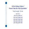 Mcbazel 2-Pack 12 Pin Power Button Flex Ribbon Cable Charging Board Flex Cable Replacement for PS4 Controller