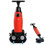 DIUNAOZI Commercial Floor Scrubber Machine,Efficient Mini Floor Cleaning Machine,High-Capacity 13000 Sqft/H,Dual Rotary Brushes for Efficient Industrial Cleaning & Floor Maintenance,Easy to Store red